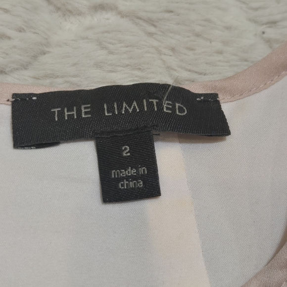 The Limited Pink & Black Colorblock Lace Pleated Bib Office Dress, Size 2 - Picture 2 of 10